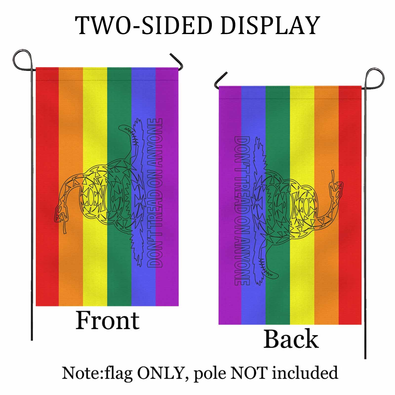 Don't Tread Snake - LGBT -  Two Sided Flag