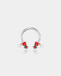 Santa's Red Hat Horseshoe Septum Ring