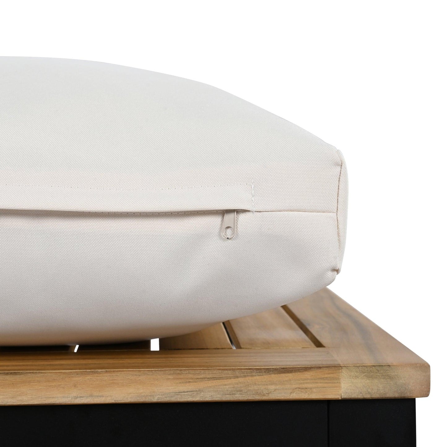 5 Pieces Outdoor Patio Conversation Set with 3-Seat Sofa, Cushions for Backyard, Poolside, Garden