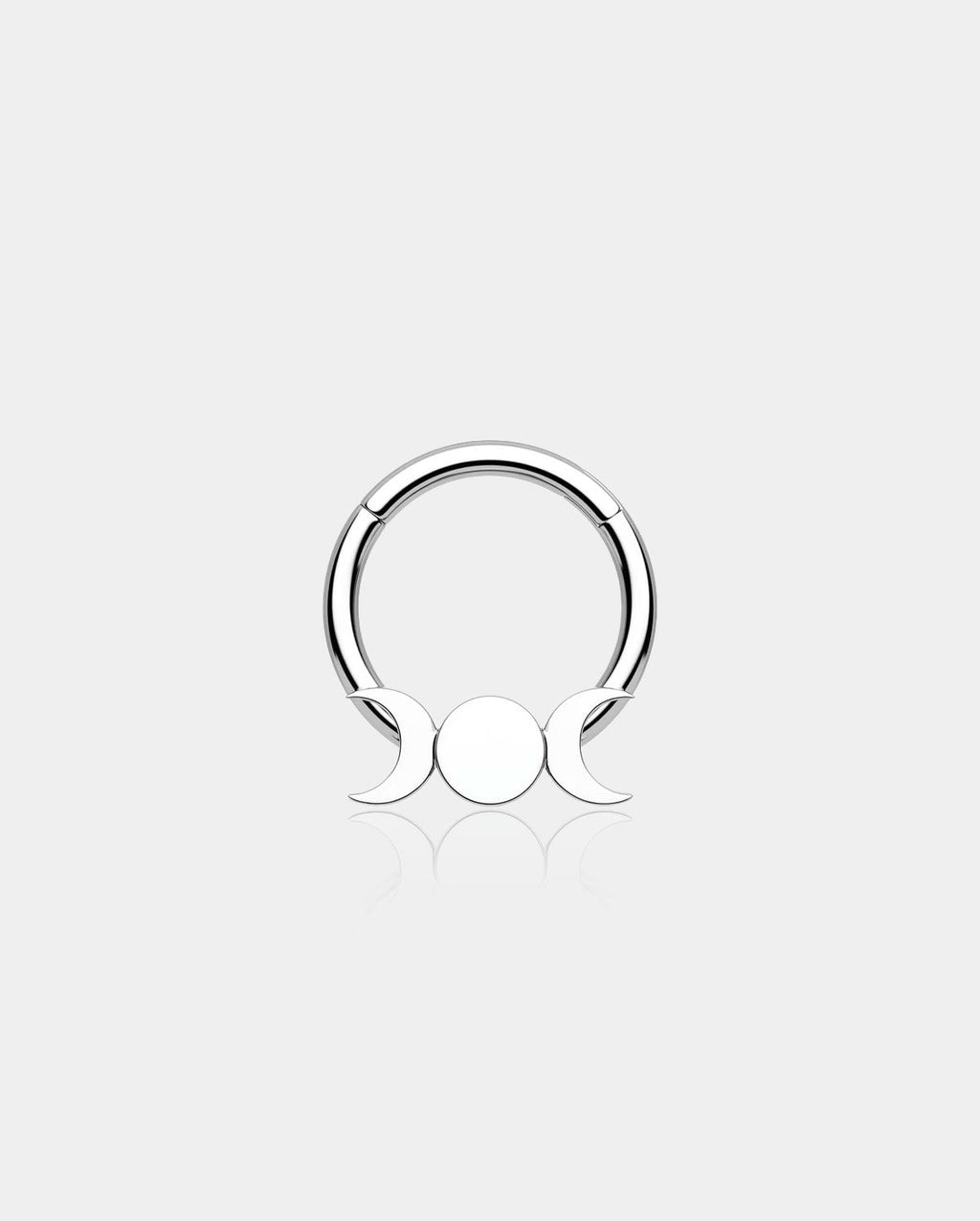 Flat Moon Phase Segment Septum Ring