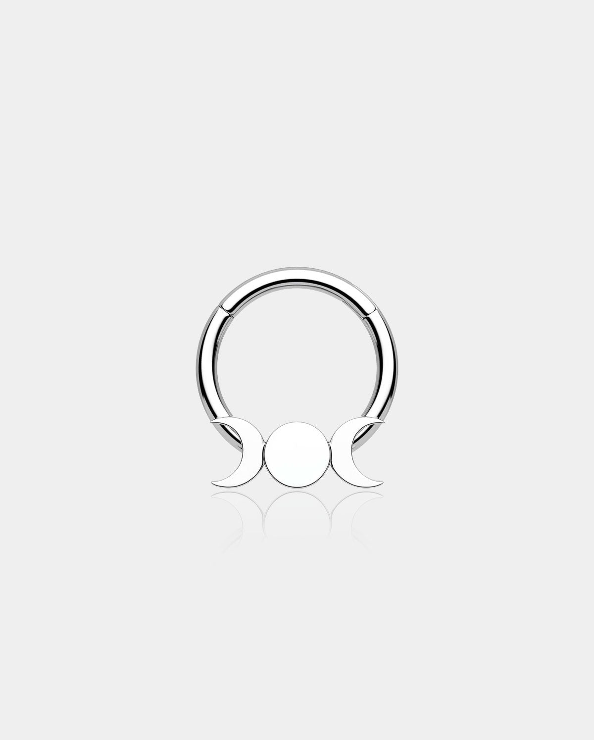 Flat Moon Phase Segment Septum Ring