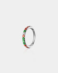 18G Christmas Combo Segment Nose Ring