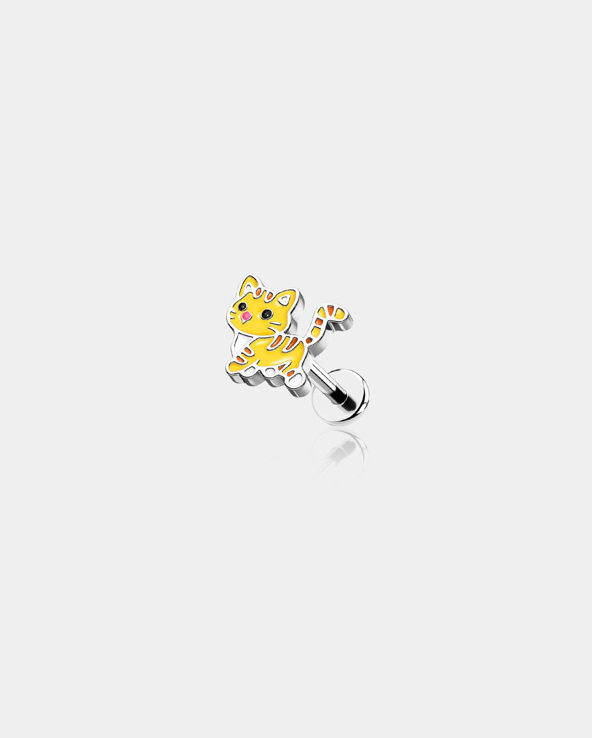 Oufer X Roly Cat Internally Threaded Cartilage Stud