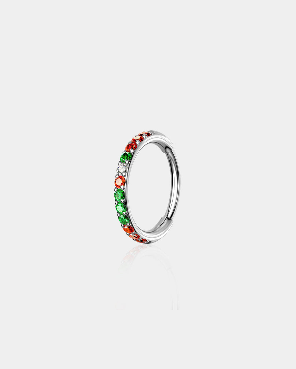 20G CZ Christmas Combo Segment Nose Hoop