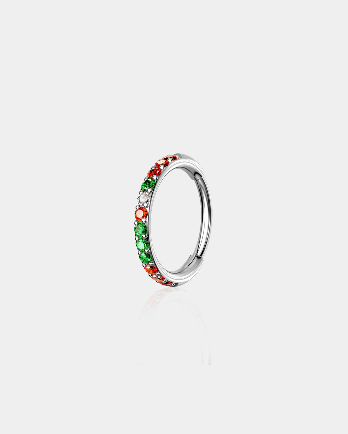20G CZ Christmas Combo Segment Nose Hoop