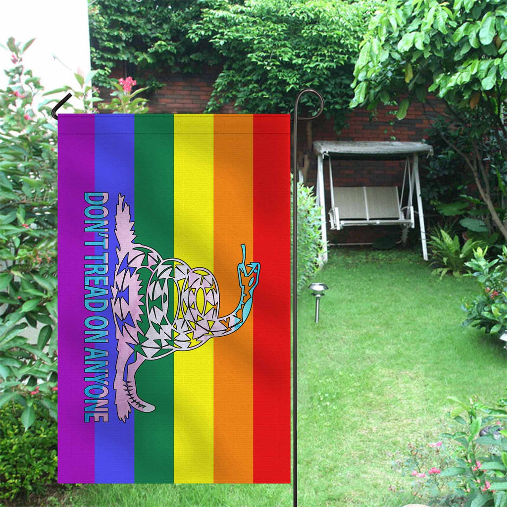 Don't Tread Snake -LGBT - trans Two Sided Flag