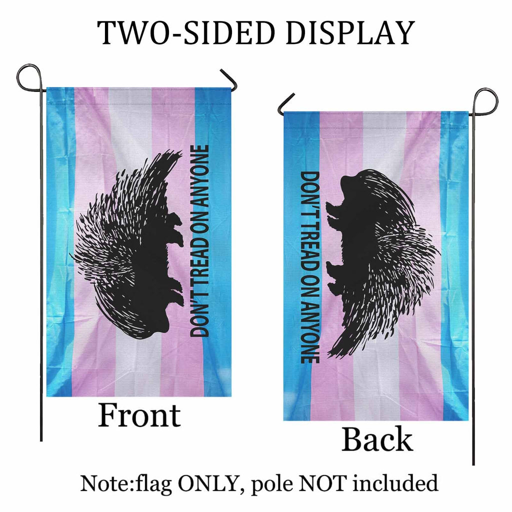 Don't Tread on Anyone Porcupine - Trans Two Sided Flag