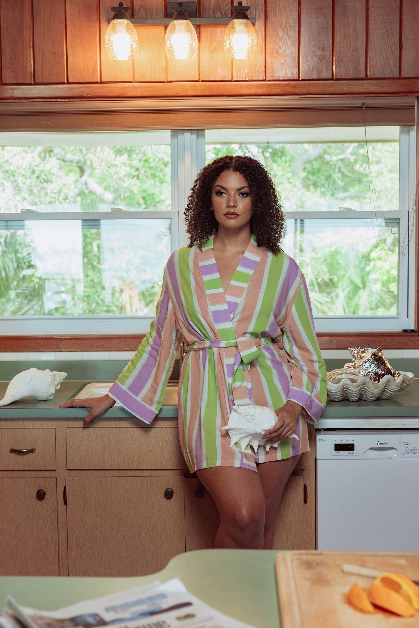 KILO BRAVA PAINTED STRIPE - SHORT ROBE