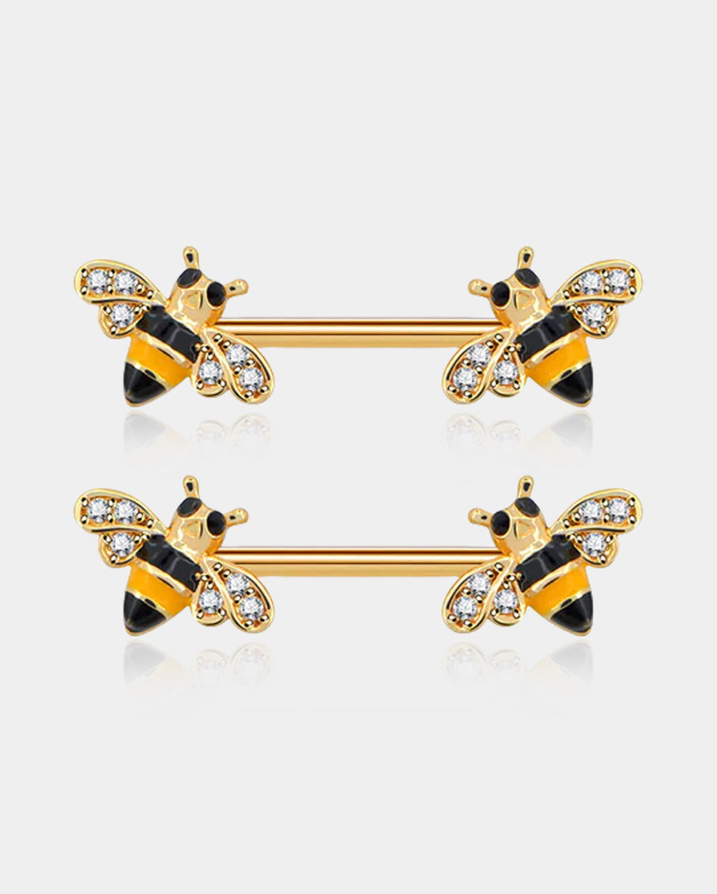 Honeybee Nipple Barbell Jewelry Pair