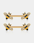 Honeybee Nipple Barbell Jewelry Pair