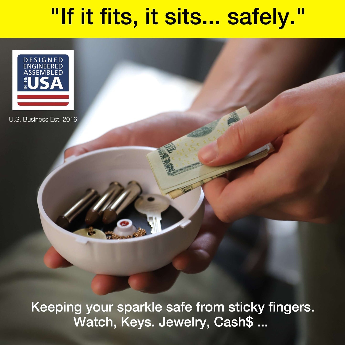 2 pcs EchoSafe Fake Smoke Detector Hidden Safe