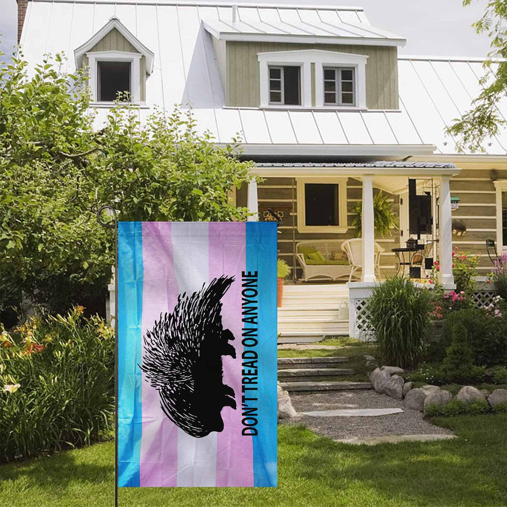 Don't Tread on Anyone Porcupine - Trans Two Sided Flag