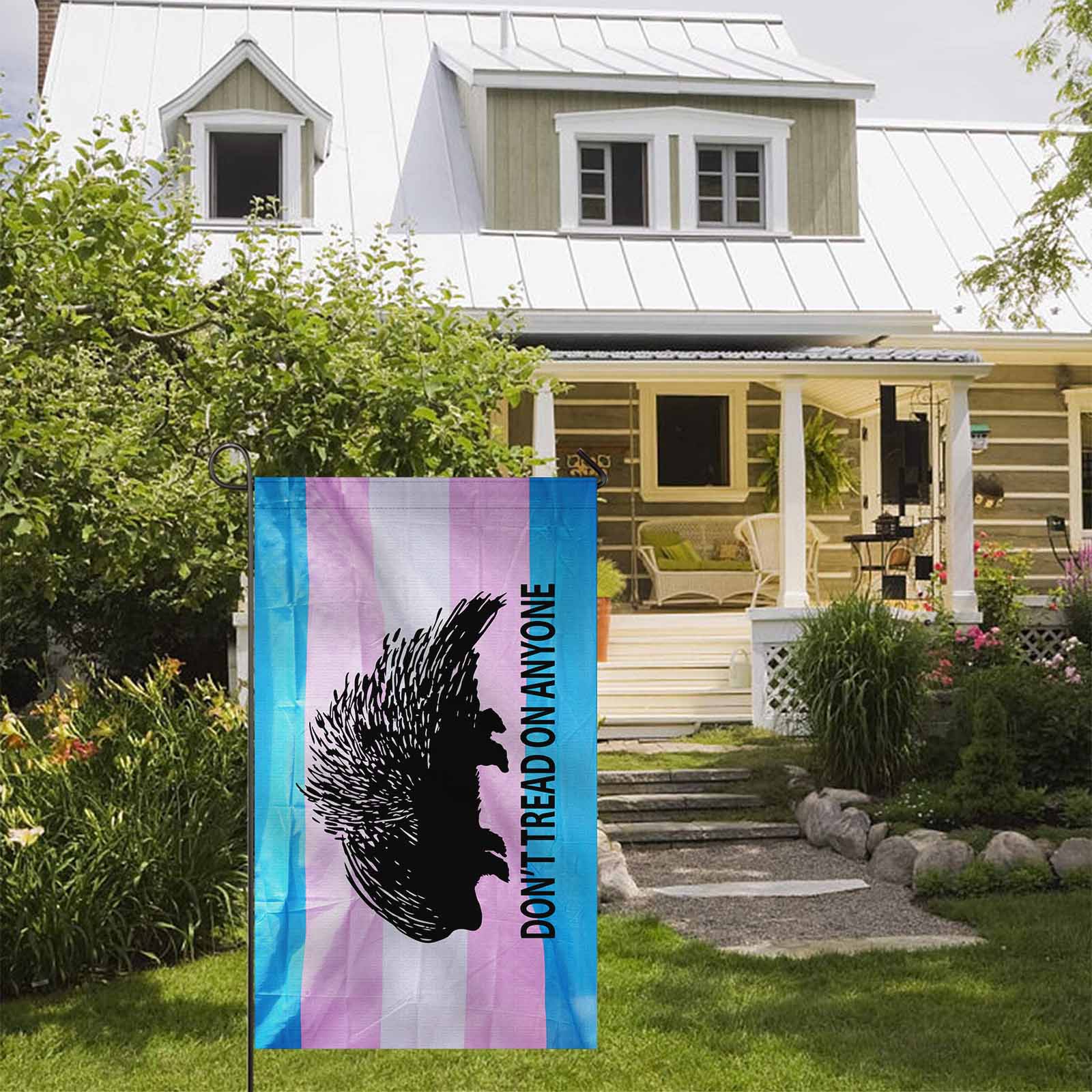 Don't Tread on Anyone Porcupine - Trans Two Sided Flag