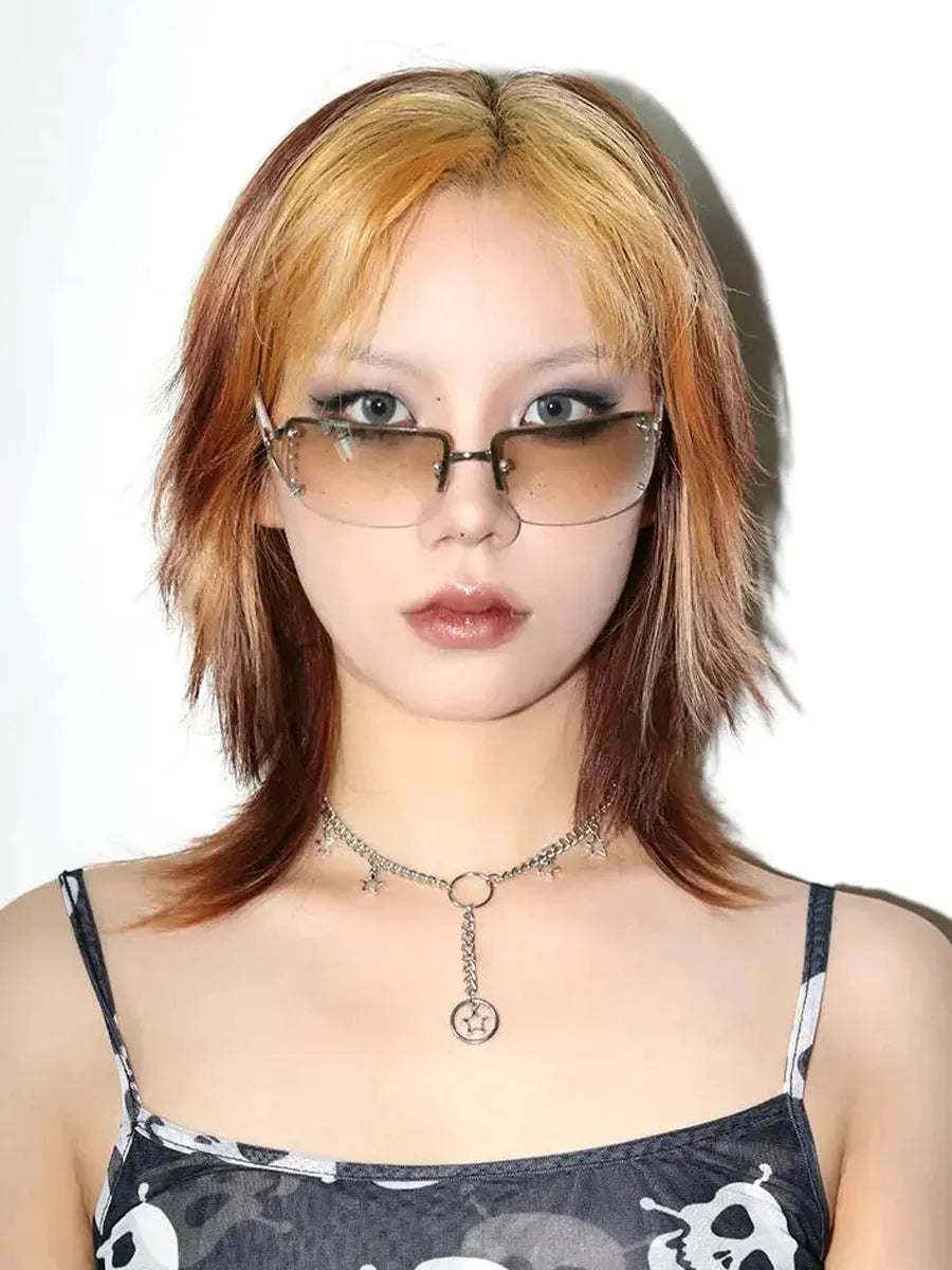 'Sunset' Rhinestone Vintage Future Sunglasses