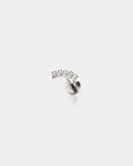 Curved CZ Cluster Titanium Helix Stud
