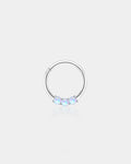 Natural Synthetic Opal Trio Segment Septum Hoop
