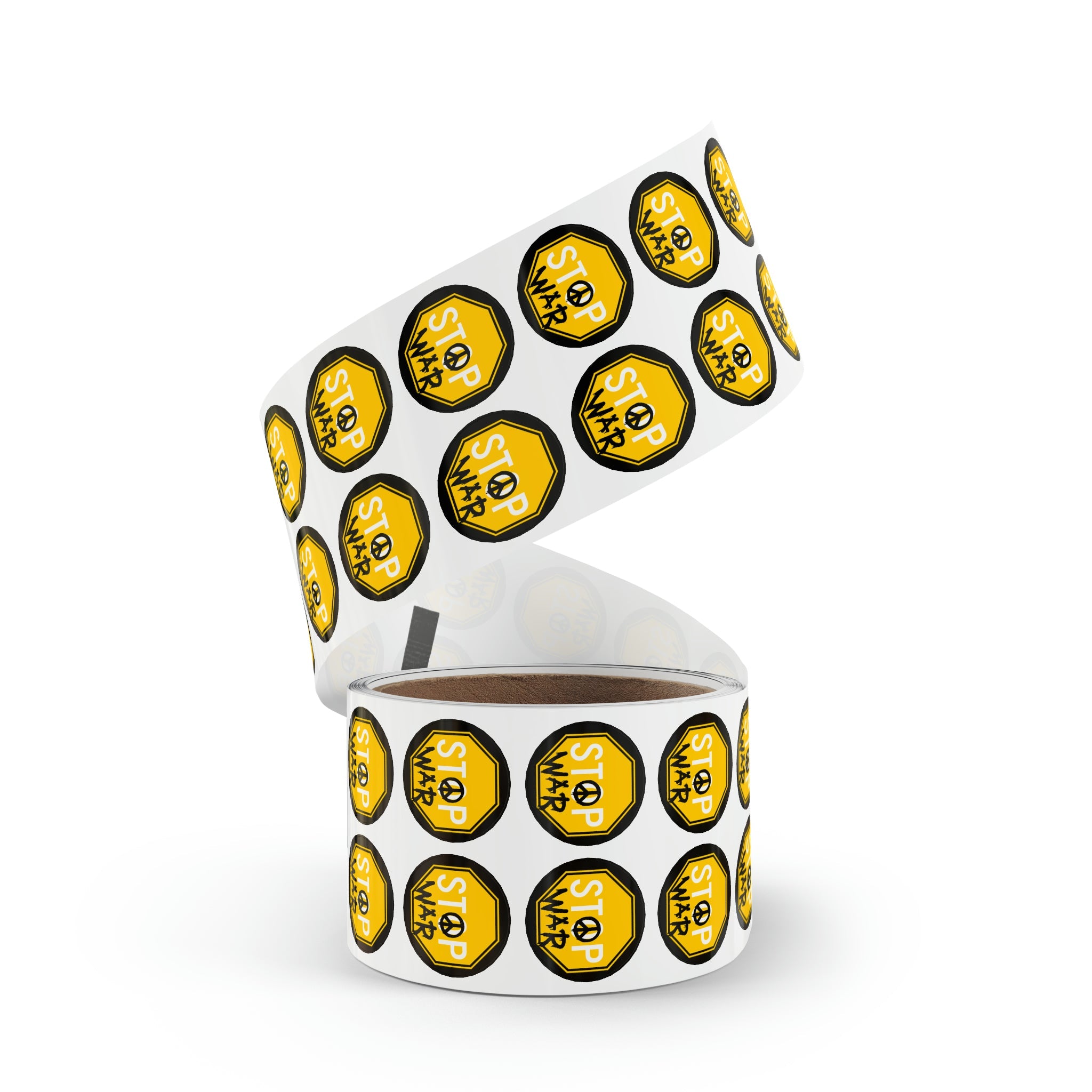 Stop War - Round Sticker Label Rolls