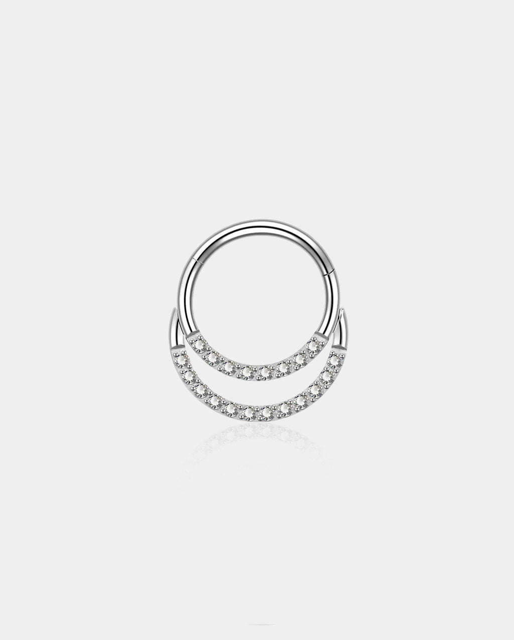 CZ Paved Double Loop Septum Clicker