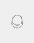CZ Paved Double Loop Septum Clicker