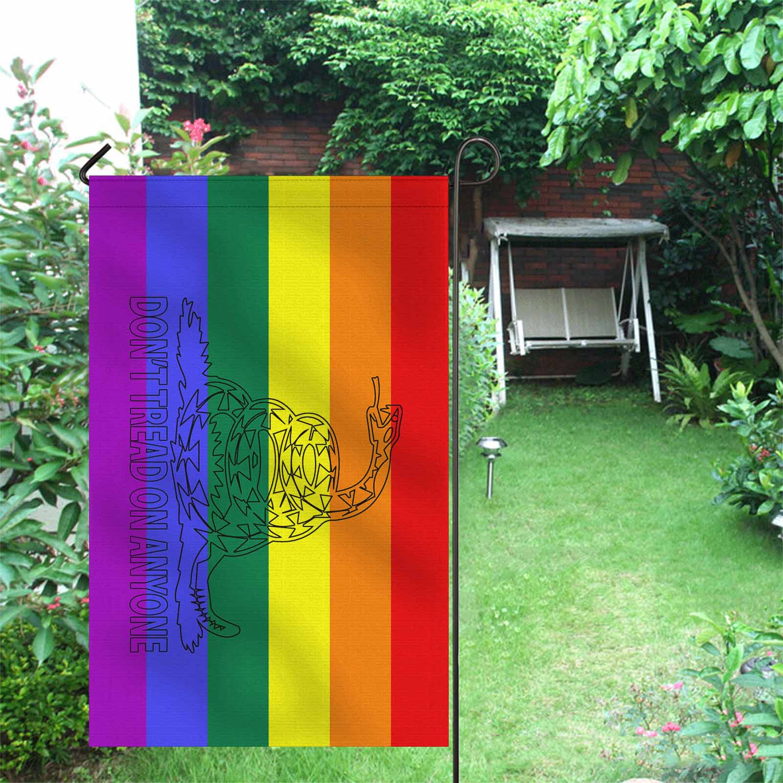 Don't Tread Snake - LGBT -  Two Sided Flag