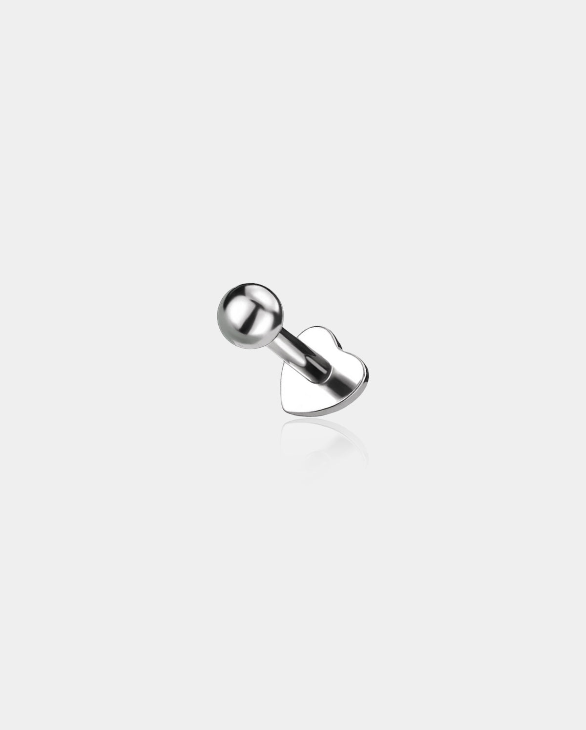 Titanium Threadless Ball Top Star Heart Flat Back Cartilage Mantis Piercing Stud