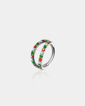 20G Christmas Combo Double Hoop Segment Nose Ring