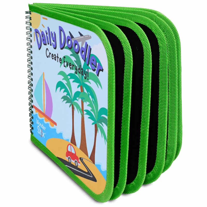 Daily Doodler Reusable Activity Book- Travel Cover, Includes 4 Wonder Stix
