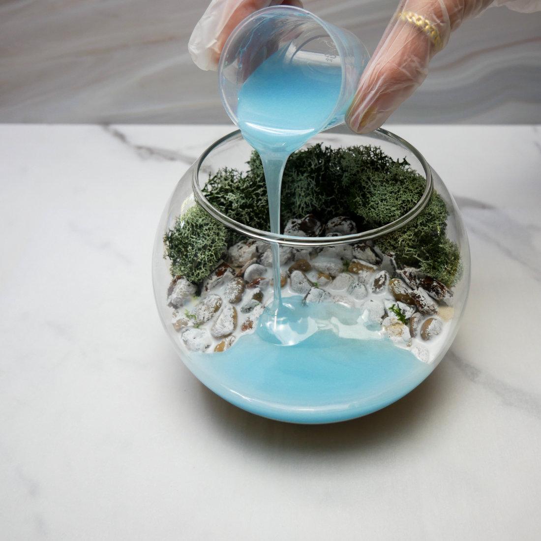 Winter Wonderland Resin Terrarium Kit