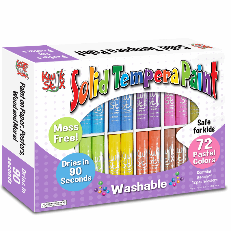 NEW! Kwik Stix Paint Sticks, Class Pack Set of 72 Pastel Colors