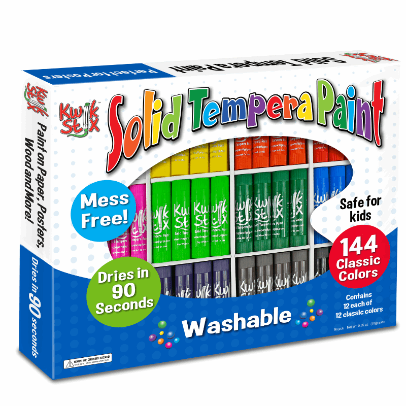 Kwik Stix Paint Sticks, Class Pack Set of 144 Classic Colors