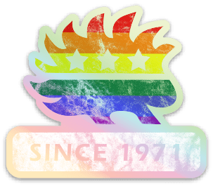 LGBTQ Libertarian Porcupine (Since 1971) Holographic Sticker 3x3