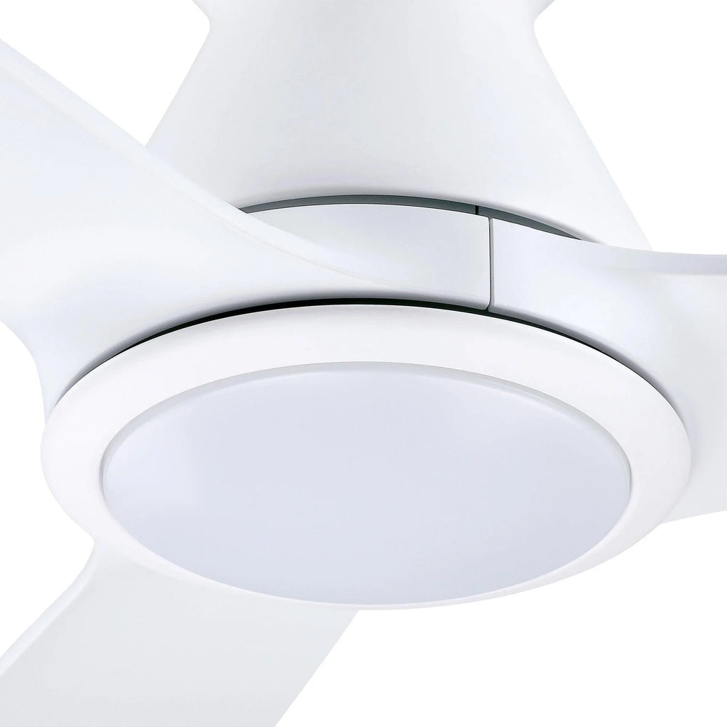 52" Ahmedabad Industrial DC Motor Flush Mount Reversible Ceiling Fan with LED Lighting and Remote Control