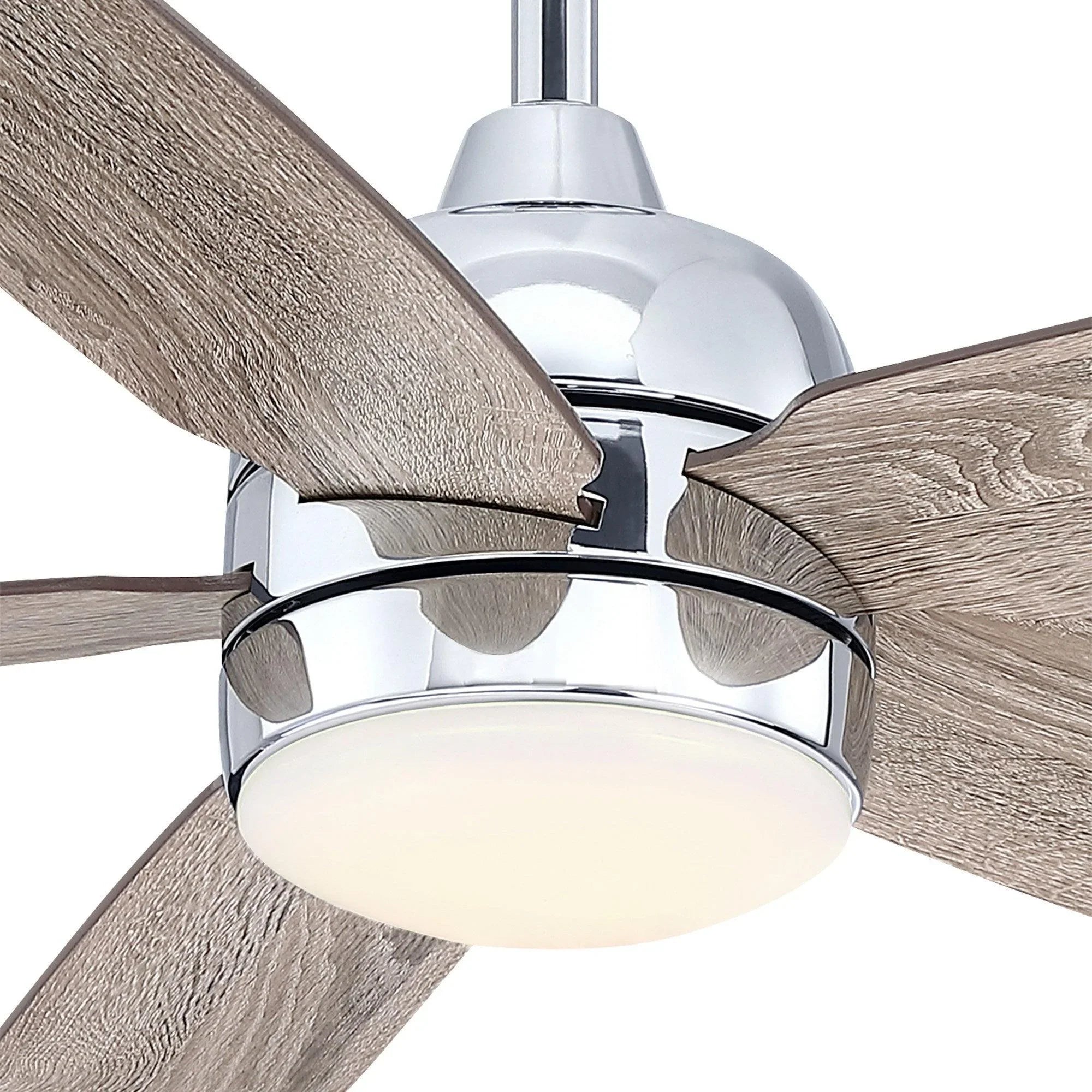 52" Dicken Farmhouse Downrod Mount Reversible Ceiling Fan with Lighting and Remote Control