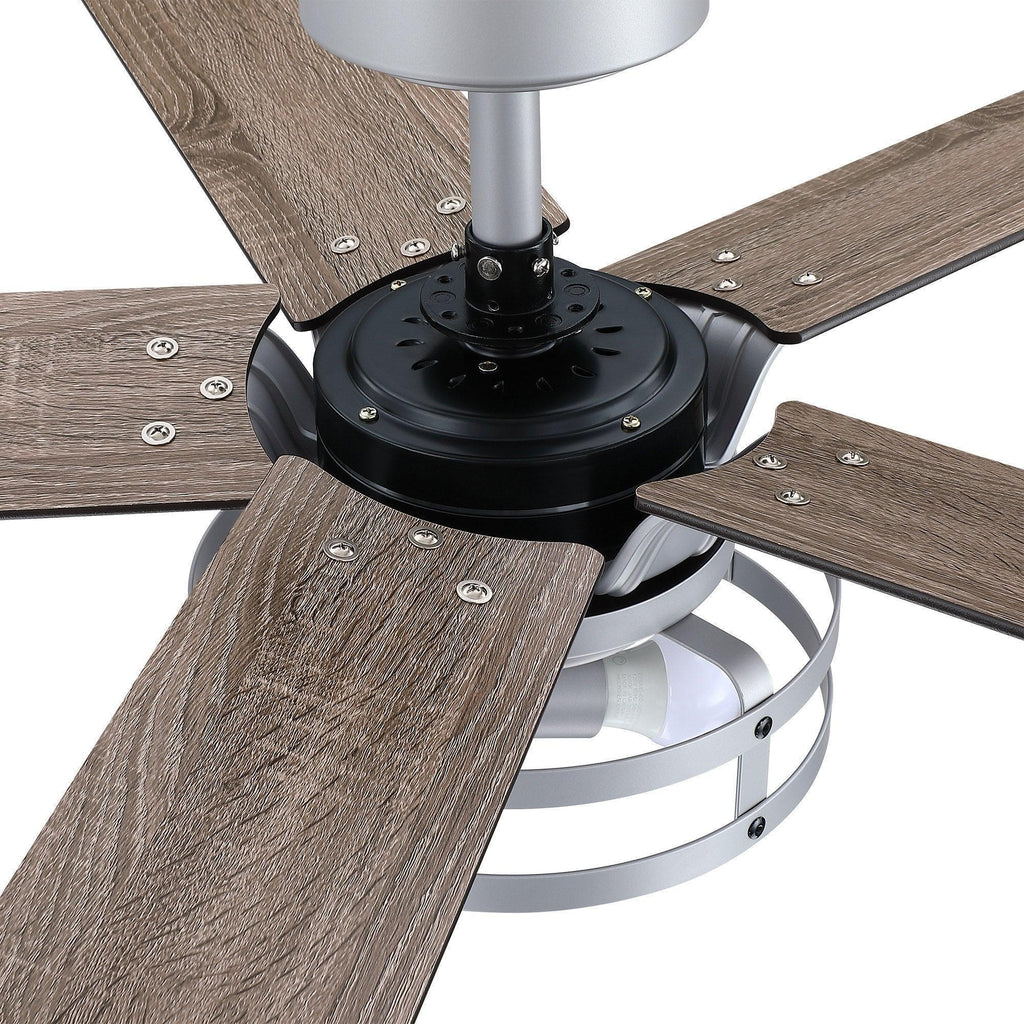 52" Industrial Reversible 5 Blade Led Ceiling Fan