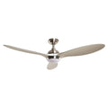 56" Bernardino Indoor Brushed Nickel Downrod Mount Chandelier Ceiling Fan with Light Kit And Remote Control