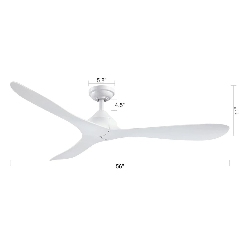 56" Eon Modern Reversible Ceiling Fan with Remote Control