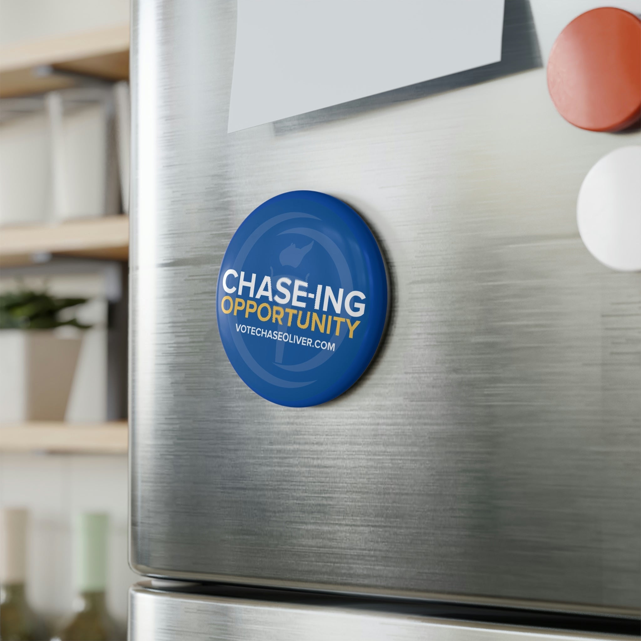 Chase-ing Opportunity- Chase Oliver for President Button Magnet, Round (1 & 10 pcs)