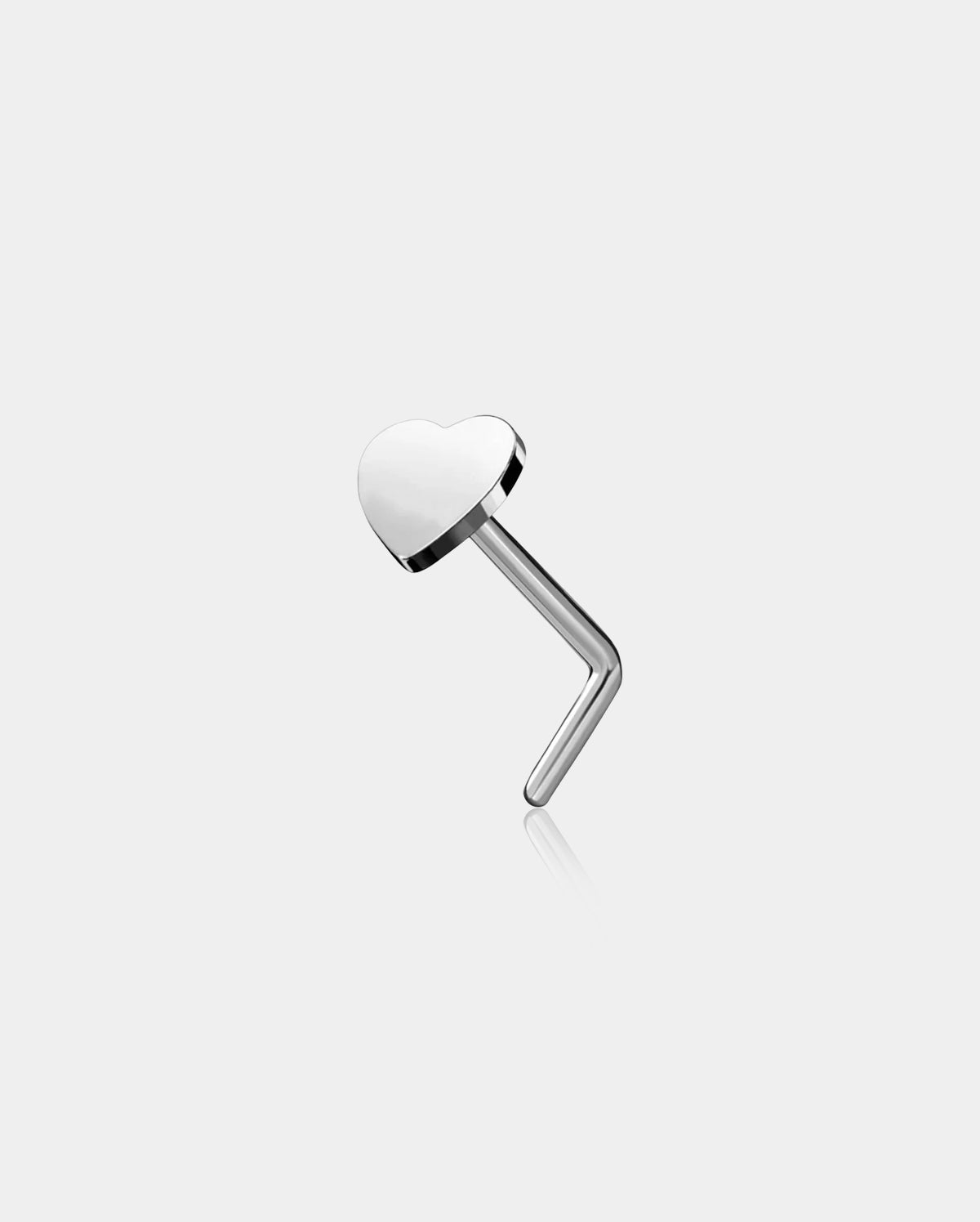 Heart L-Shaped Titanium Nose Stud