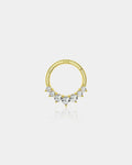 14K Gold CZ Segment Daith Ring