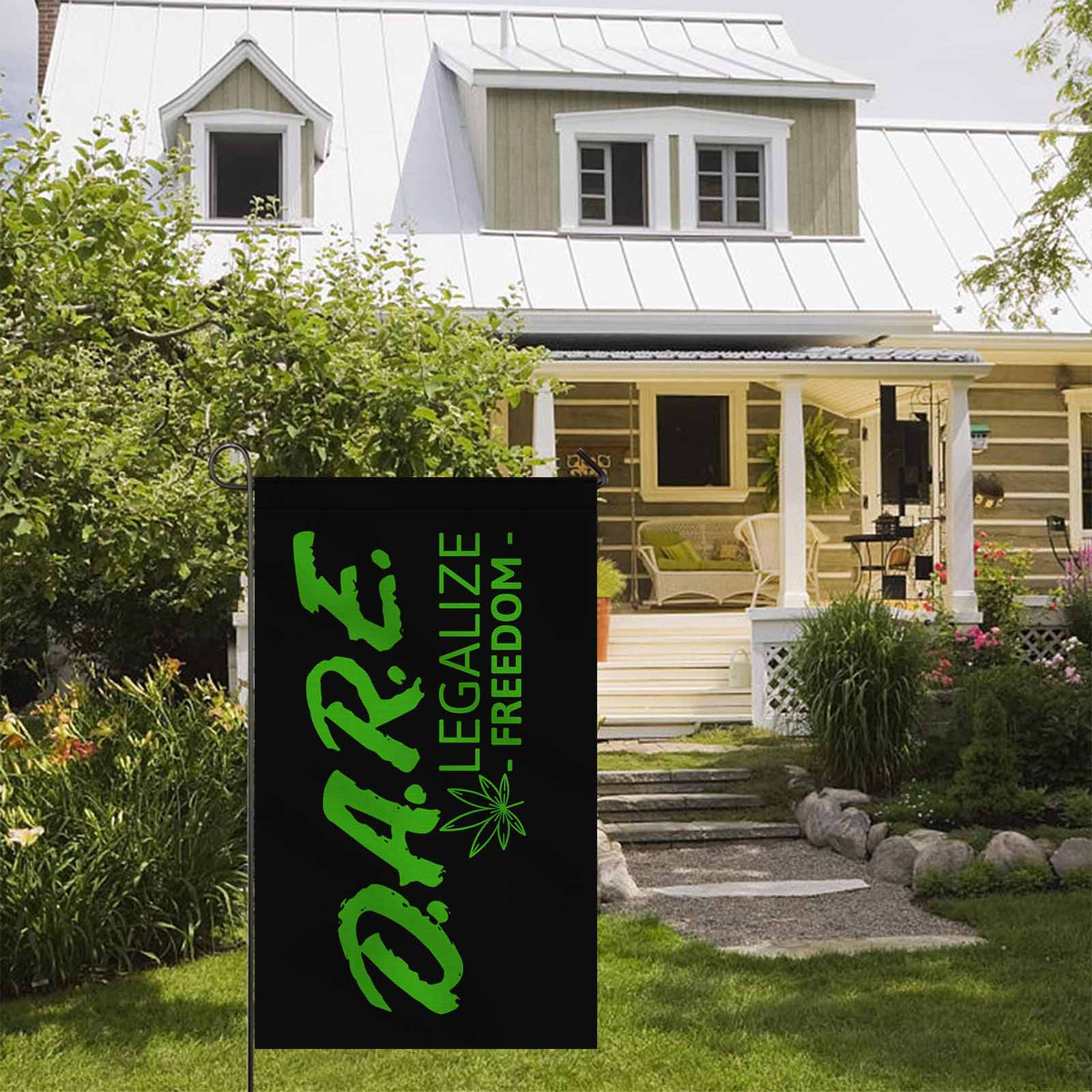 DARE to Legalize Freedom Cannabis Two Sided Flag