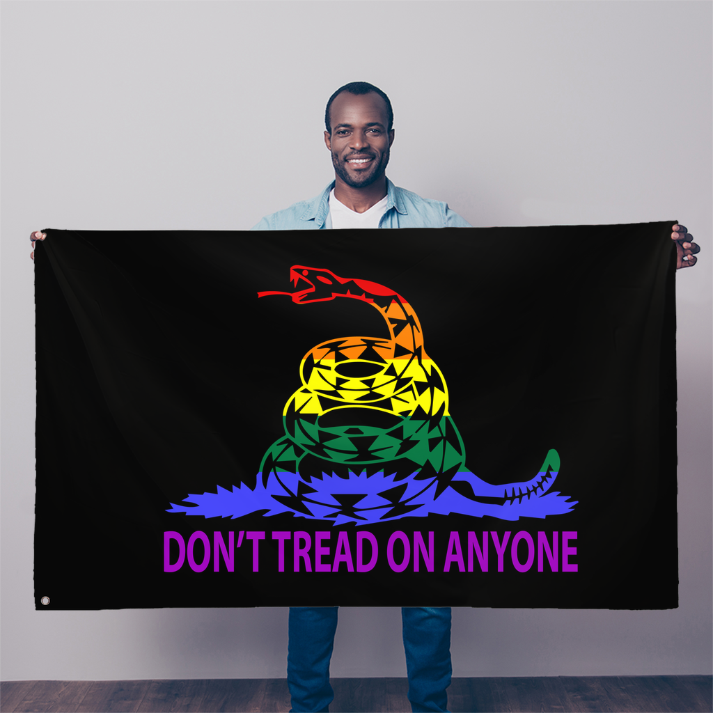 Don't Tread on Anyone Single Sided LGBT Flag 2