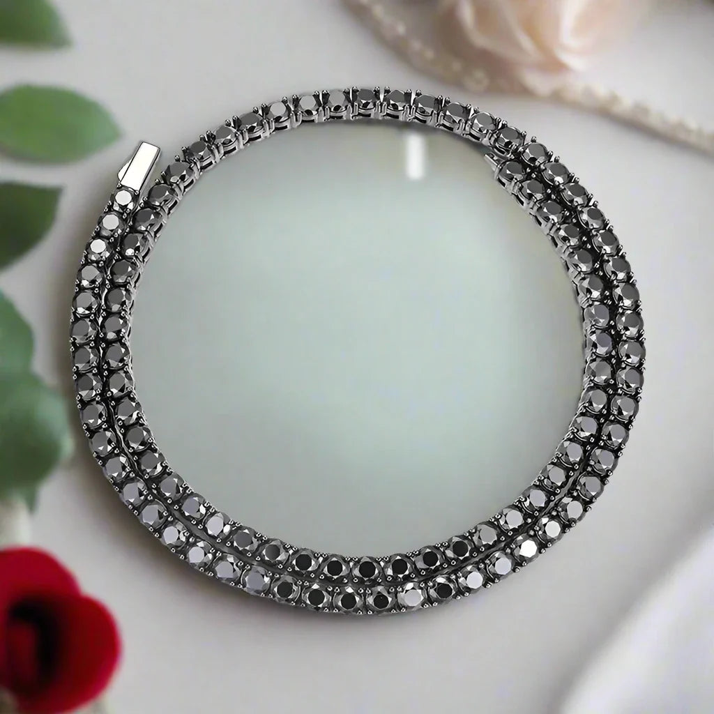 5mm Black Diamond Option Unisex Gothic Necklace