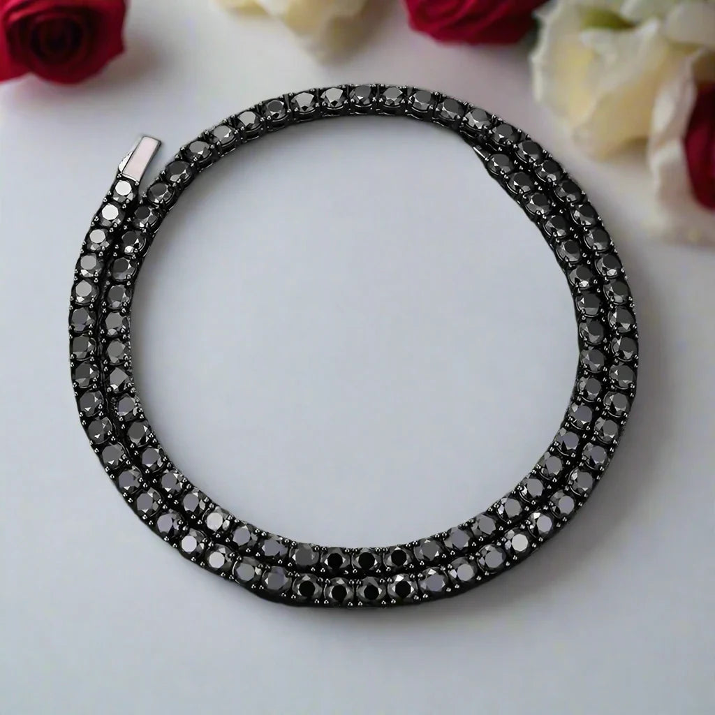 5mm Black Diamond Option Unisex Gothic Necklace