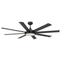 60" Black Led Indoor Ceiling Fan with Remote 8 Blade