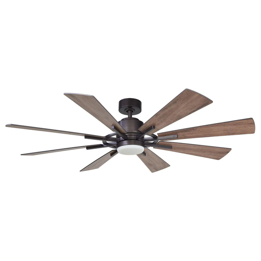 60" Oretha Windmill 8 Blade Led Indoor Oil Rubbed Bronze Ceiling Fan with Remote And Light Kit Included