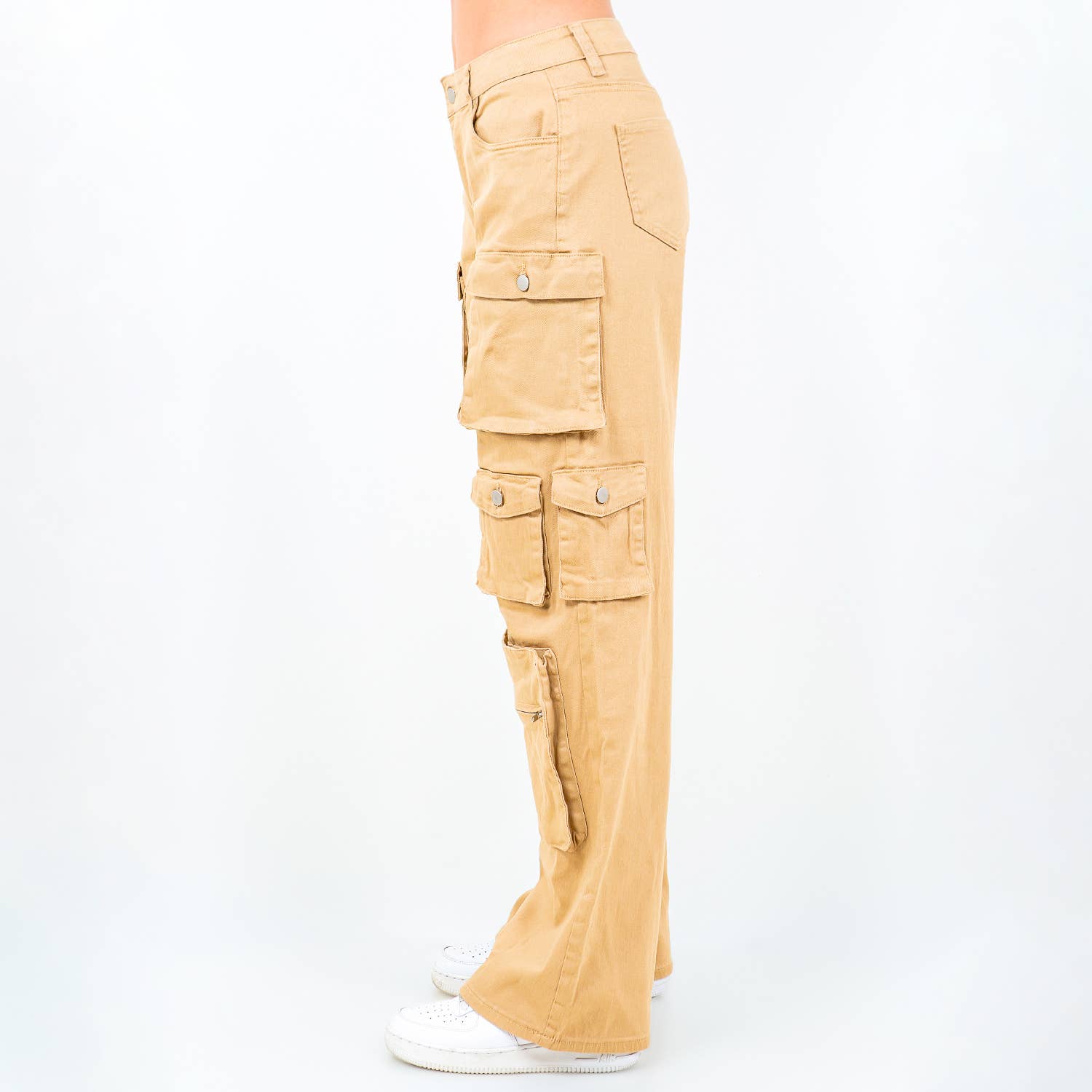 PLUS SIZE HIGH WAIST WIDE LEG POCKET PANTS-RJH30589P