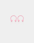 Macaron Pink Horseshoe Septum Ring