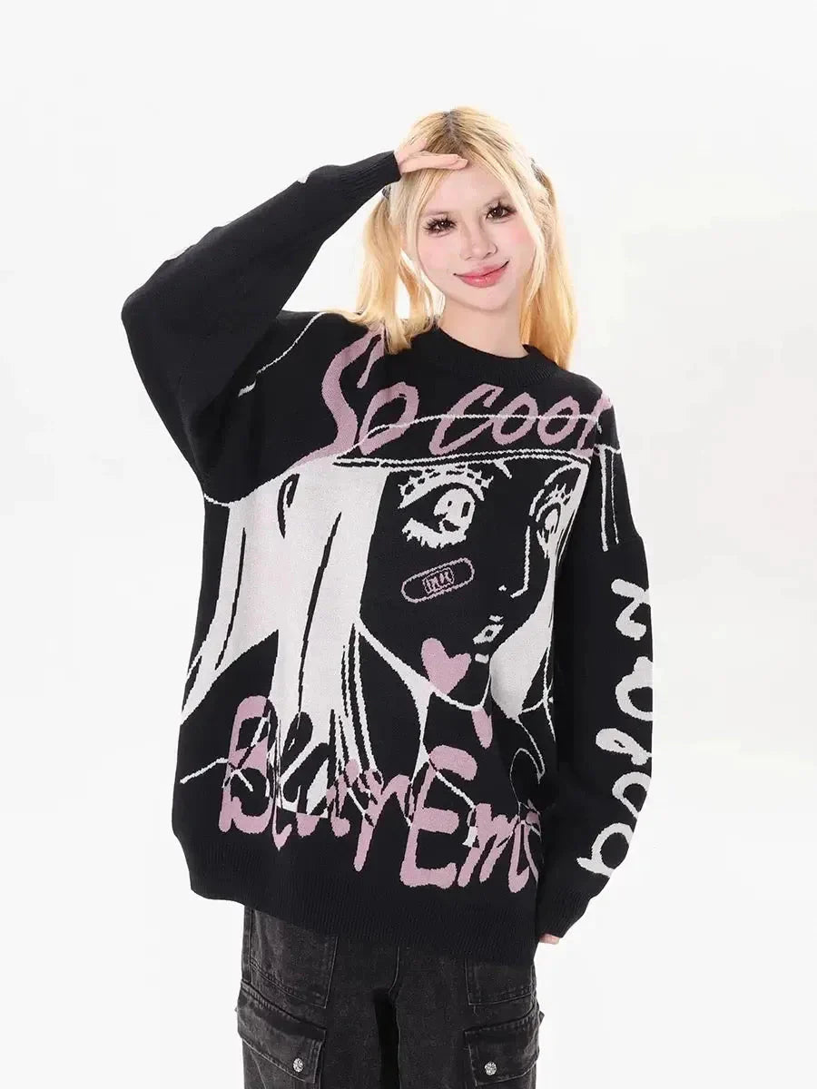 'Manga Girl' Anime Girls Streetstyle Oversized Sweater