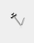 Three Ball Beaded L-Shaped Nose Stud