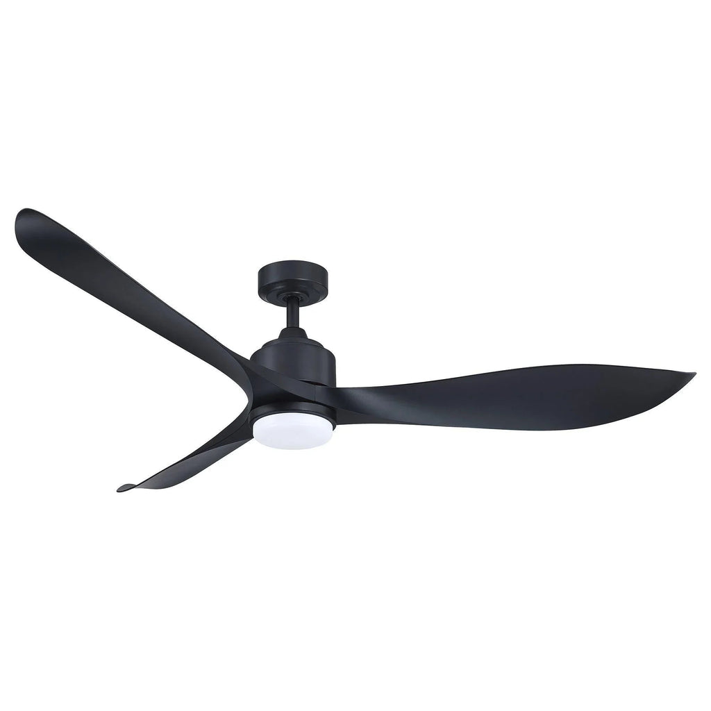 66'' Misael Propeller Integrated Led Indoor Modern Black Ceiling Fan with Remote And Light Kit Included